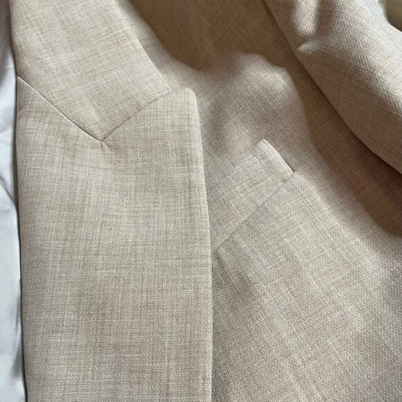 WILFRED Aritzia Generation Blazer Taupe Tan Single Button Closure XL Extra Large - Picture 7 of 9